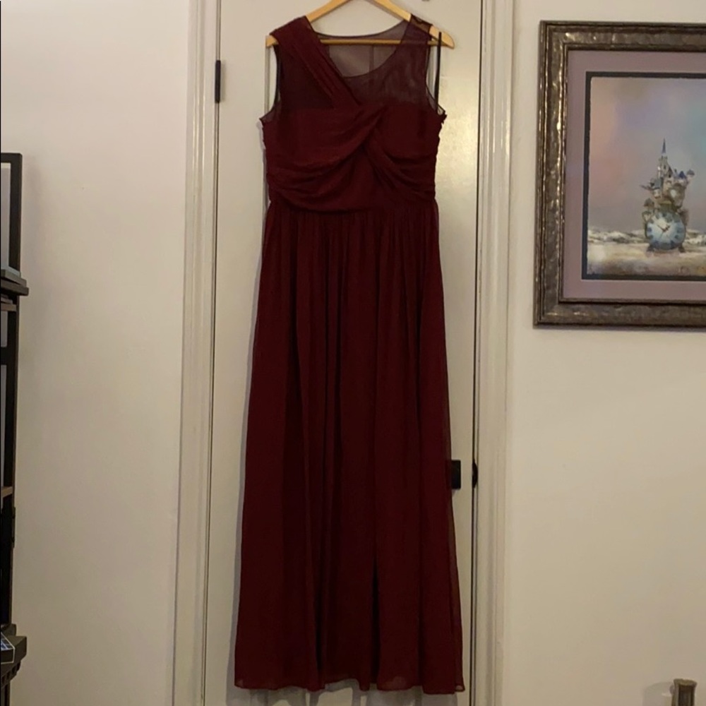 Calvin Klein Burgundy evening gown